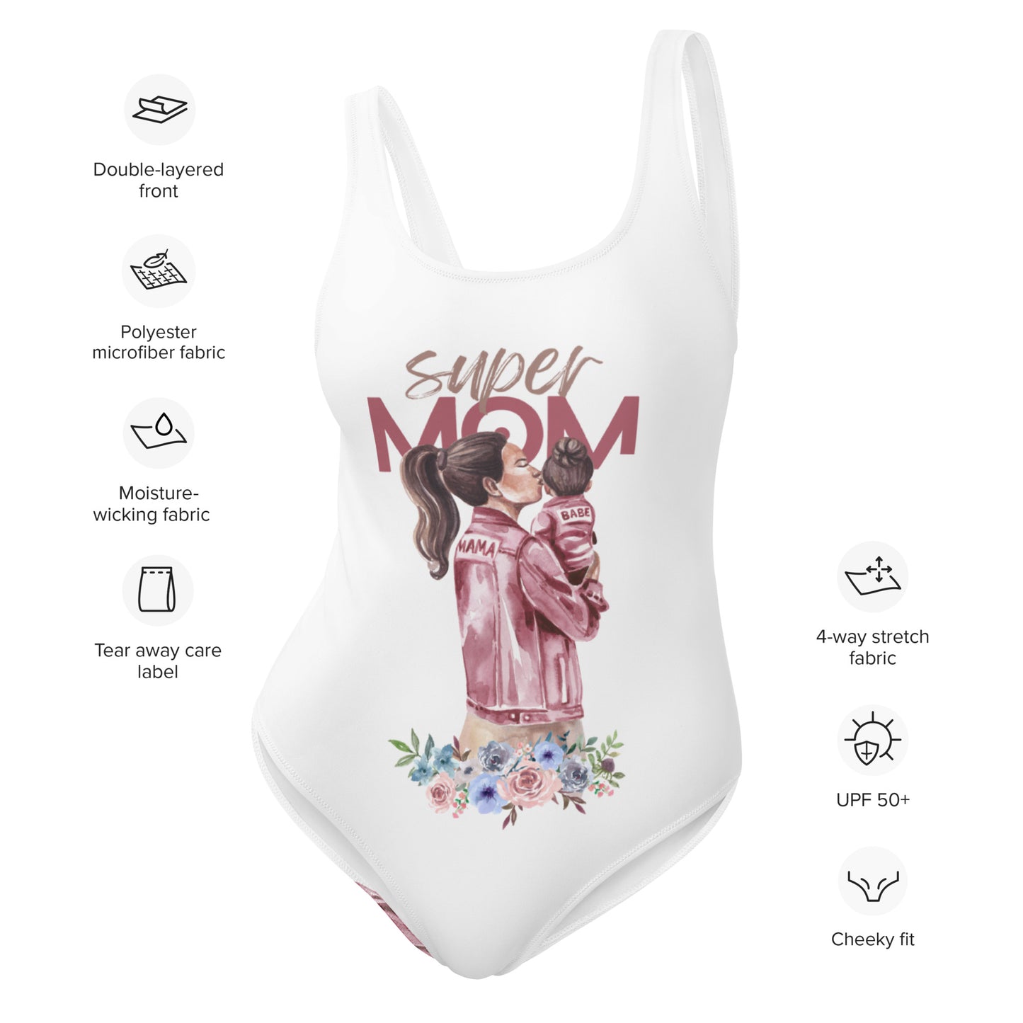Super Mom One-Piece Swimsuit